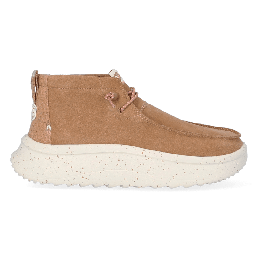 Wendy Peak Hi Suede Dames Instappers Chestnut