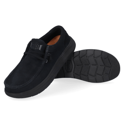 Wally Comf Suede Heren Instappers Black