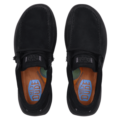 Wally Comf Suede Heren Instappers Black