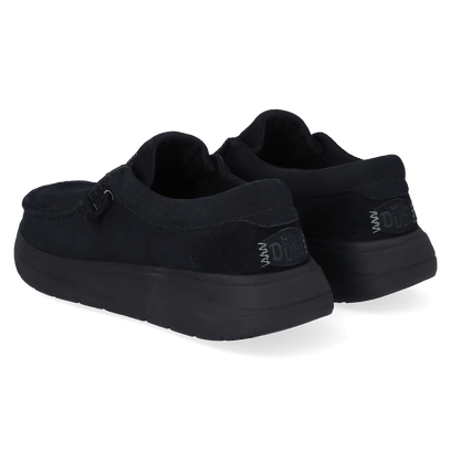 Wally Comf Suede Heren Instappers Black