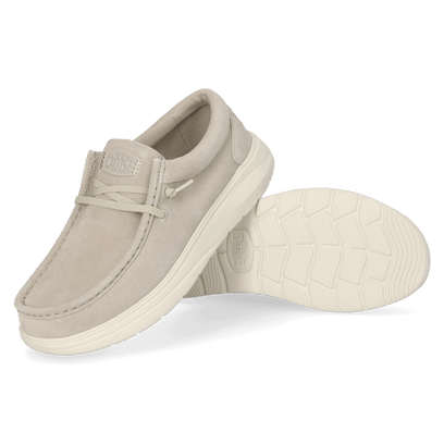 Wally Comf Suede Heren Instappers Stone Grey/Silver Birch