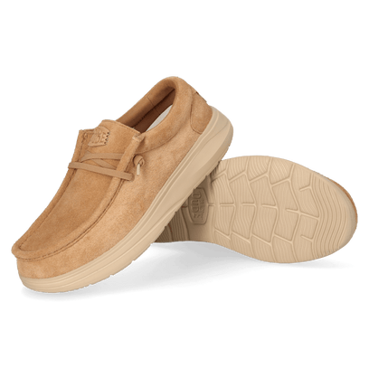 Wally Comf Suede Heren Instappers Tobacco Brown/Irish Cream