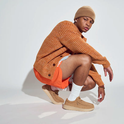 Wally Comf Suede Heren Instappers Tobacco Brown/Irish Cream