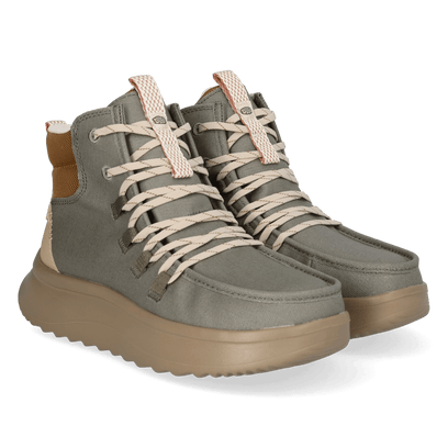 Wendy Apres Coated Twill Dames Boots Olive