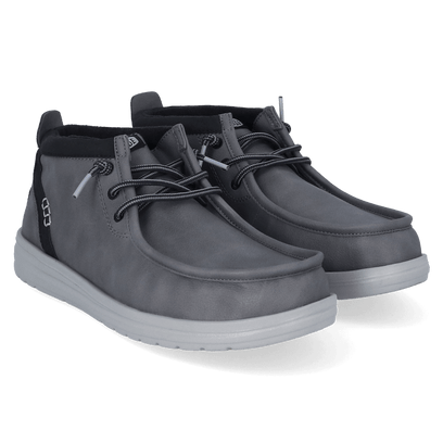 Wally Mid GripR Classic Heren Instappers Grey/Black
