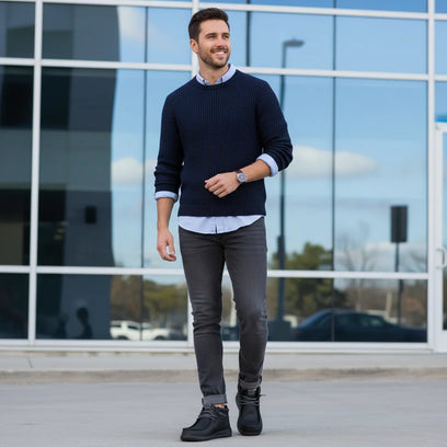 Wally Mid GripR Classic Heren Instappers Black/Black