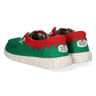 Wendy Holiday Elf Dames Kerst Schoenen Green/Red