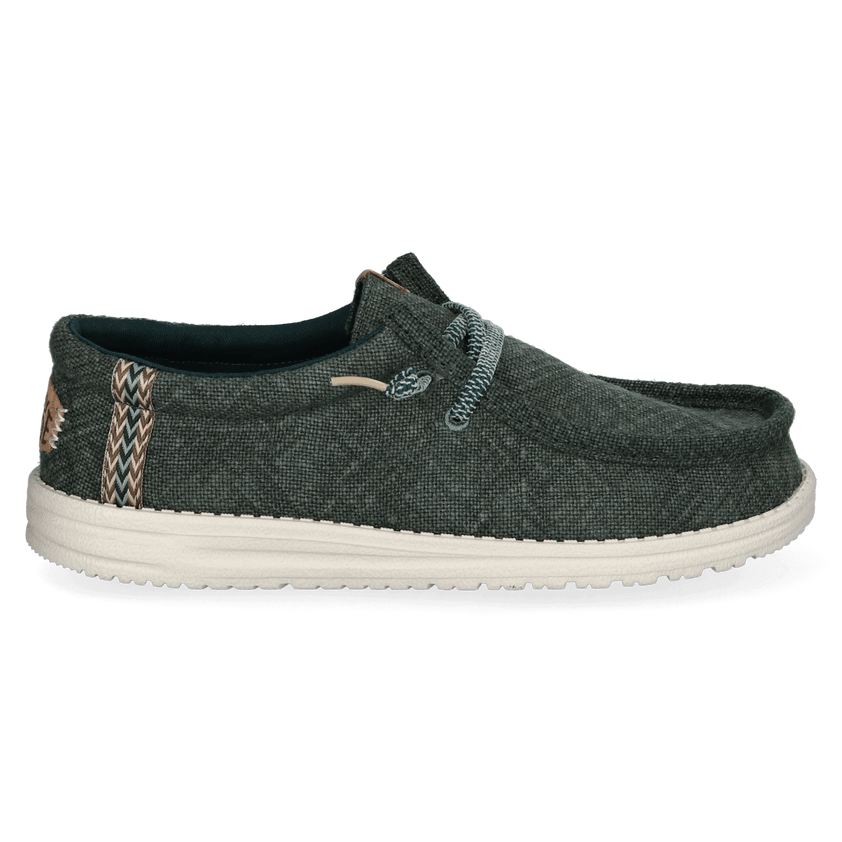 Wally Jute Heren Instappers Sea Green