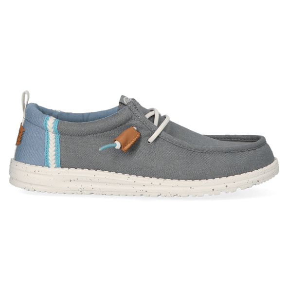 Wally Craft Linen Heren Instappers Monument Grey/Faded Denim Wally Craft Linen Heren Instappers Monument Grey/Faded Denim