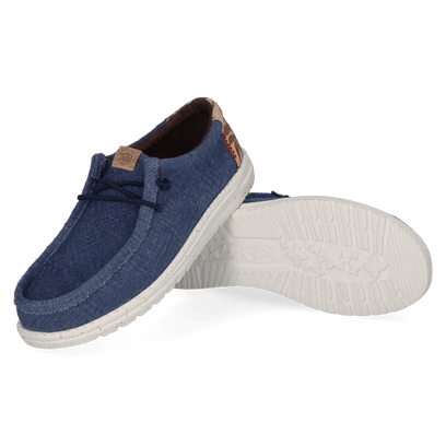 Wally Palm Jute Heren Instappers Navy Blazer/Chili Red