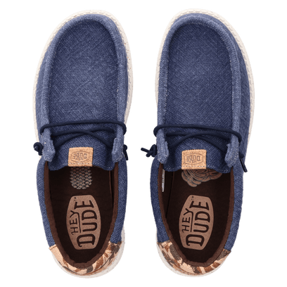 Wally Palm Jute Heren Instappers Navy Blazer/Chili Red