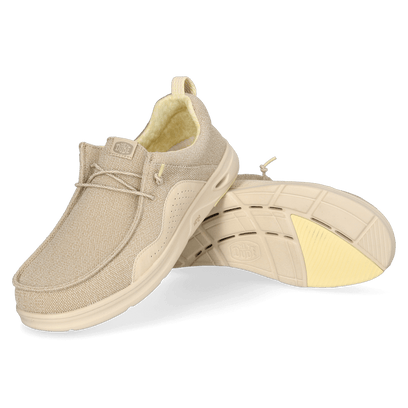 Wally Hey2O Mesh Heren Instappers Irish Cream/Wood Ash