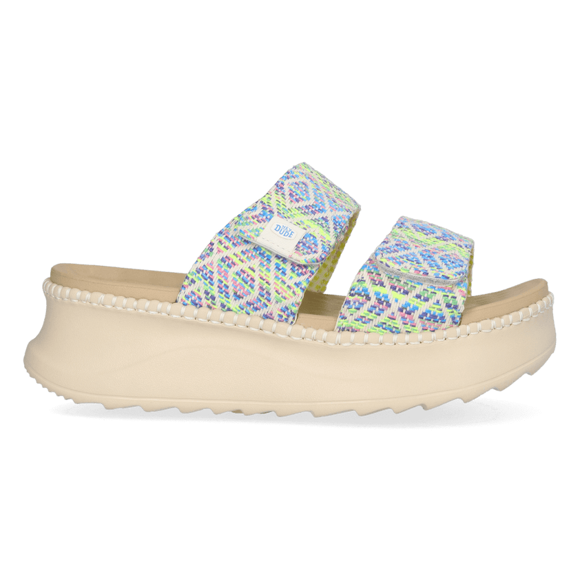Delray Slide Surf Baja Dames Slippers Blue Multi