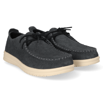 Wally NXT Moc Heren Mocassins Suede Black/Wood Ash