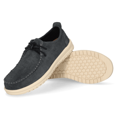 Wally NXT Moc Heren Mocassins Suede Black/Wood Ash