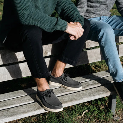 Wally NXT Moc Heren Mocassins Suede Black/Wood Ash