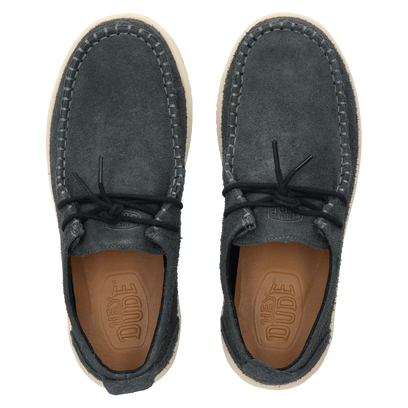 Wally NXT Moc Heren Mocassins Suede Black/Wood Ash