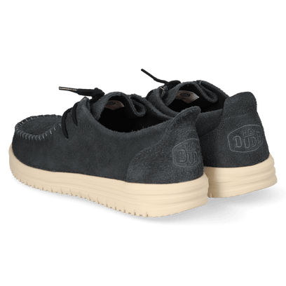 Wally NXT Moc Heren Mocassins Suede Black/Wood Ash