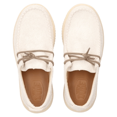 Wally NXT Moc Heren Mocassins Suede Egret/Wood Ash