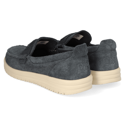 Wally NXT Heren Loafers Suede Black/Wood Ash