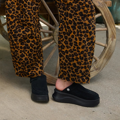 Delray Clog Suede Dames Instappers Black