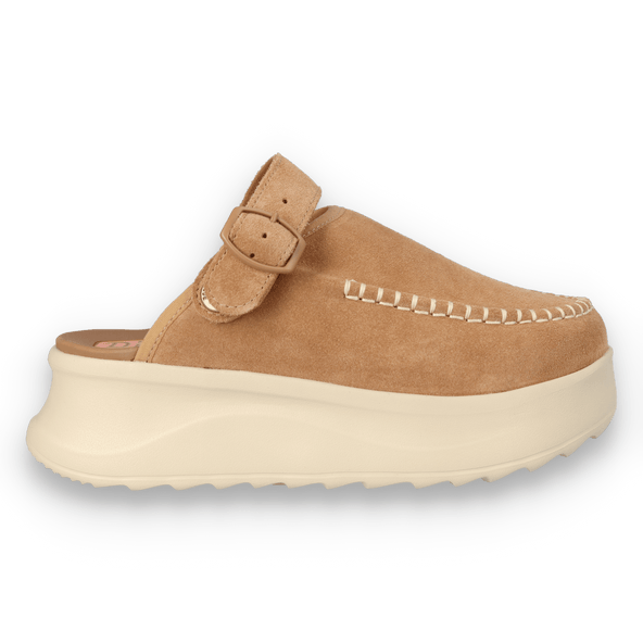 Delray Clog Suede Dames Instappers Tan Delray Clog Suede Dames Instappers Tan