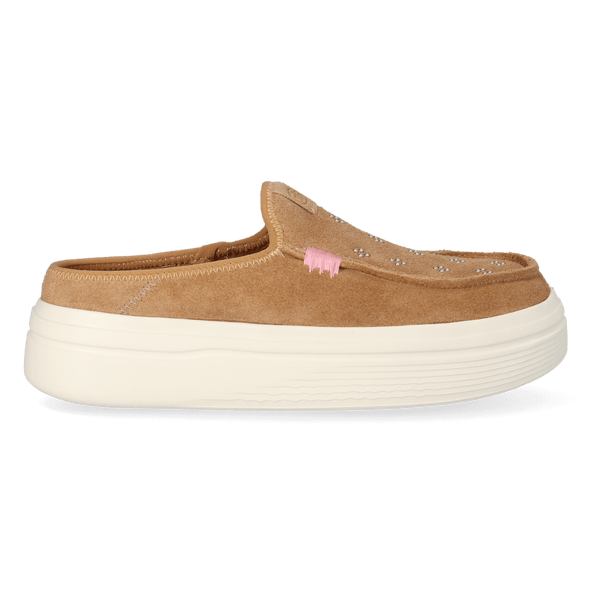 Austin Lift Suede Stud Dames Instappers Cognac Austin Lift Suede Stud Dames Instappers Cognac