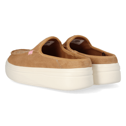 Austin Lift Suede Stud Dames Instappers Cognac