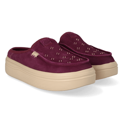 Austin Lift Suede Stud Dames Instappers Fig Purple