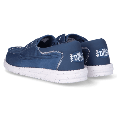 Wally Cru Stretch Canvas Heren Loafers Ensign Blue/Multi