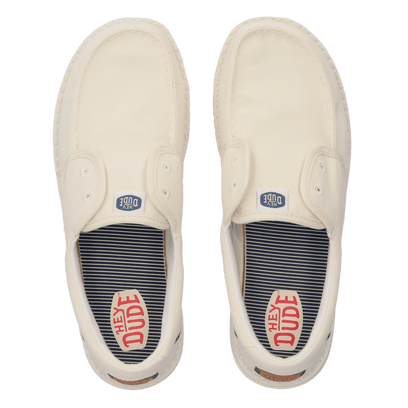 Wendy Cru Stretch Canvas Dames Loafers Snow White