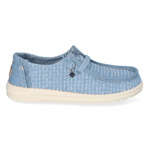Wendy Frayed Canvas Dames Instappers Faded Denim Wendy Frayed Canvas Dames Instappers Faded Denim
