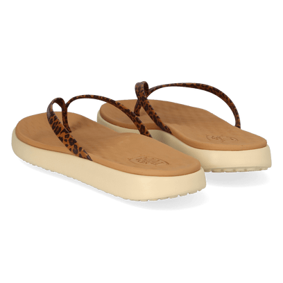 Maui Breeze Flip Dames Teenslippers Tan Leopard