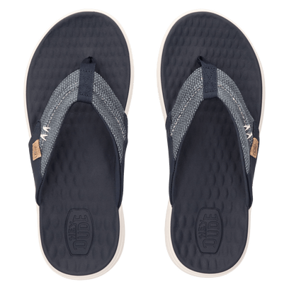 Finn Flip Braided Heren Teenslippers Navy