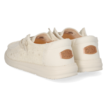 Wendy Sequin Lace Dames Instappers Ivory
