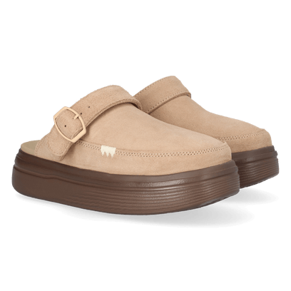 Austin Lift Dames Clogs Suede Sesame/Multi