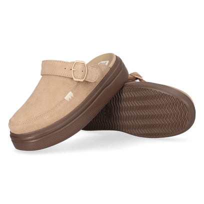 Austin Lift Dames Clogs Suede Sesame/Multi