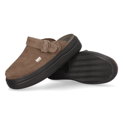 Austin Lift Dames Clogs Suede Chocolate Chip/Multi