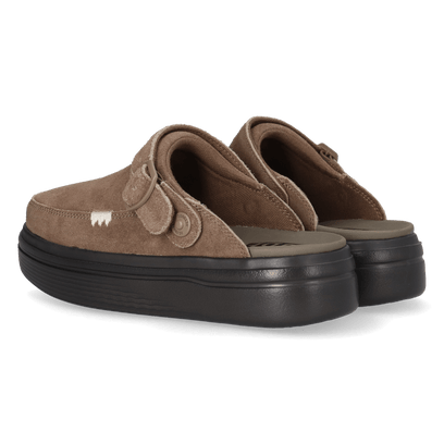 Austin Lift Dames Clogs Suede Chocolate Chip/Multi
