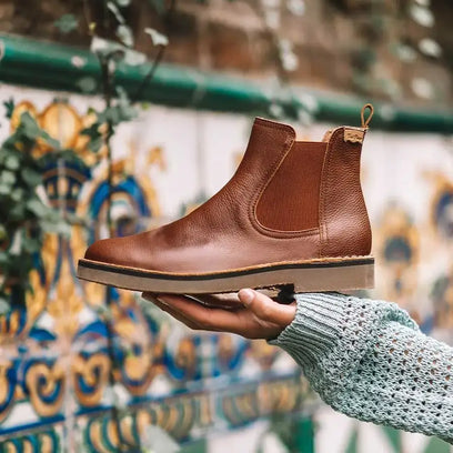 Isa-PO Dames Chelsea Boots Leer Camel