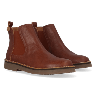 Isa-PO Dames Chelsea Boots Leer Camel
