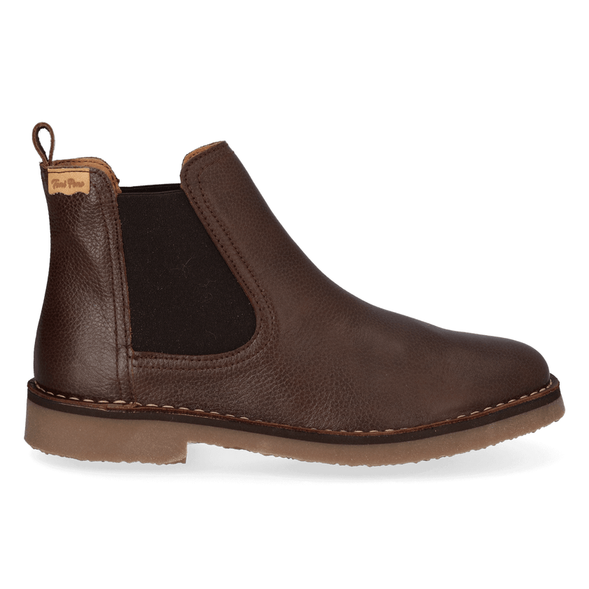 Isa-PO Dames Chelsea Boots Leer Marro