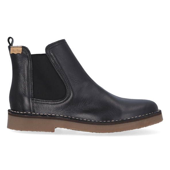 Isa-PO Dames Chelsea Boots Leer Negre Isa-PO Dames Chelsea Boots Leer Negre