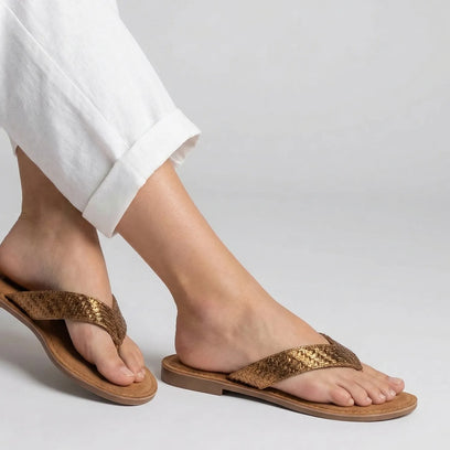 Jule Dames Teenslippers Copper