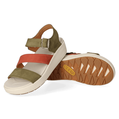 Elle City Dames Sandalen Suede Martini Olive/Baked