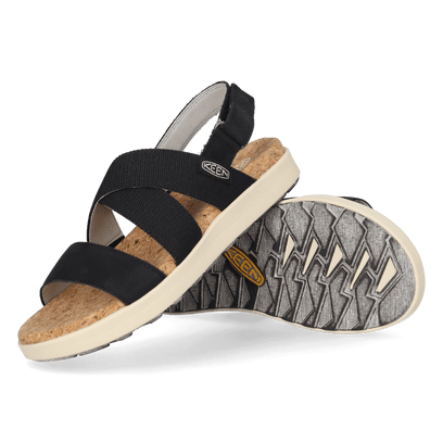 Elle Criss Cross Dames Sandalen Black/Birch