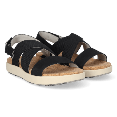 Elle Criss Cross Dames Sandalen Black/Birch