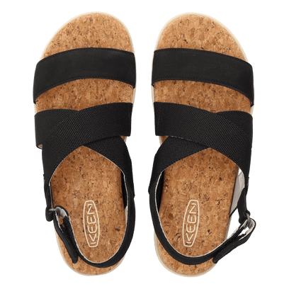 Elle Criss Cross Dames Sandalen Black/Birch