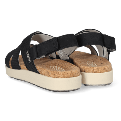 Elle Criss Cross Dames Sandalen Black/Birch