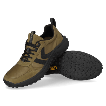 KS86 Leren Heren Sneakers Dark Olive/Black